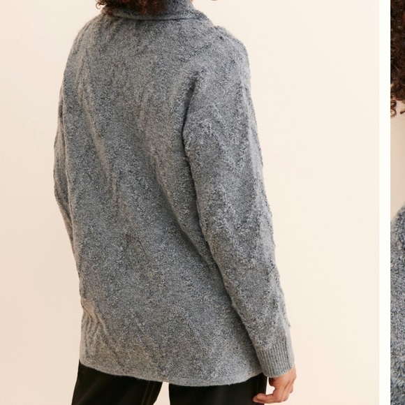 Anthropologie Shaggy Fuzzy Knit Sweater Jacket Coat Shacket - Picture 3 of 8